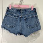 AGOLDE Parker Vintage Jean Shorts Size 25 Medium Blue Raw Hem Photo 5