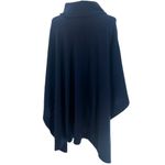 J.Crew Wool-cashmere blend turtleneck poncho Navy Photo 3