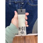 Harley Davidson  Womens 25 Petite Mid Rise Straight Leg Dark Wash Denim Jeans Photo 4
