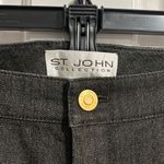 St. John  Collection Black Denim with Gold Fleck Detail Size 6 Photo 2