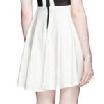 Alice + Olivia White Skater Dress with Black Lace Backing Photo 1