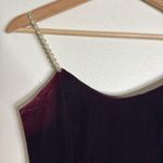 Jessica McClintock Vtg ladies velvet purple dress beaded straps size 7/8 90s Photo 5