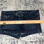 Guess Jeans Shortie Shorts Womens 31 Blue Faded Low Rise Stretch Embroidered Y2K Photo 1