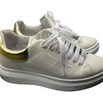 VALENTINO BY MARIO VALENTINO Fresia Leather Fashion Sneaker Gold Size 7.5 Photo 2