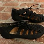Paul Green Munchen Black Leather LaceUp Open Toe Women's Sandals Handmade size 8 Photo 7