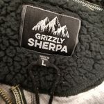 {L} Grizzly Sherpa Gray Black Quarter Zip Pullover Jacket Size L Photo 3