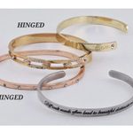 Inspirational Cuff Bracelets Lot Of 4 Gold Photo 0