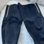 Ivanka Trump Black Almond Toe Suede Knee High Heeled Boots Size 6.5 NEW Photo 5