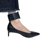 Max Mara Women's Black Pree Kitten Heel Leather Pumps Size 37.5 NWOT/box Photo 0