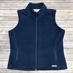 Vineyard Vines Navy Blue Fleece Zip Up Womens Vest Side Pockets XL VGUC Photo 7