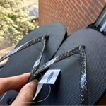 Old Navy Glitter Sparkle Toe Thong Flip Flops, Black, Colorful, Size 8, NWT Photo 3