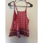 Patrons of Peace Red Boho Indie Tank Top Flowy Blouse Photo 4
