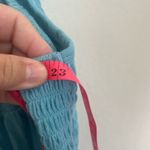 Torrid NWT Blue Cotton Modal Slub V-Neck Smocked Babydoll Tank Photo 7