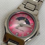 Faded Glory Vintage  moon phase date women’s watch pink dial silver tone running Photo 1