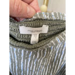 Maurice's  Smocked Maxi Dress Puff Sleeve Green White Stripe Boho Cottagecore XXL Photo 5