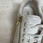 ALDO  White and Gold Sneakers with Padded Ankle Collar Photo 11