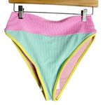 Beach Riot Emmy Pastel Macaron Colorblock High Waisted Bikini Bikini Bottoms L Photo 2