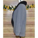 L.L.Bean Ladies Gray Open Front Sweatshirt Jacket Size M Sherpa Collar Casual Photo 5