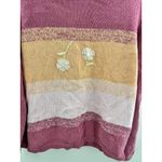 CJ Banks Cardigan Sweater Woman's 2X‎ Plus Hand Embroidered Vintage 3D Flower Pink Size XXL Photo 9