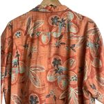 Tommy Bahama Tommy Bahamas Mens Silk Shirt L Orange Hawaiian Button Up Casual Office Travel Photo 3