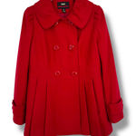 VTG Miss Sixty M60 coat large double breasted peacoat wool blend fit n flare red Photo 0