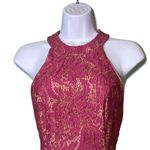 Dress The Population Dress Lace Gold Strappy Cocktail Party USA Pink Photo 9