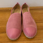 Talbots Pink Suede Leather Cap Toe Espadrille Flats Slip On Shoes Women's 0.5 Photo 0