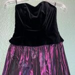 Laura Ashley Vintage 80s Strapless Velvet Purple Ball Gown Photo 3