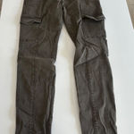 Caslon  Women Olive Green Cargo Pants Size 26 Utility Pocket Straight Leg Photo 0