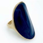 Jessica Elliot Jessica Elliott | Enameled Oval Finger Candy Ring - Blue Size 7 Photo 1