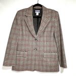 Pendleton Vintage Pink, Gray Plaid Tweed Wool Blazer 6 Photo 3