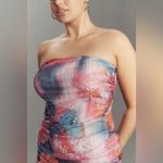 Anthropologie The Soleil Slim Strapless Ruched Mesh Dress Photo 2