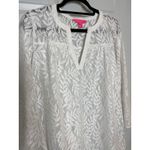 Lilly Pulitzer XS Kizzy Lace Cover-Up Tunic White Embroidered MSRP $128 Photo 2