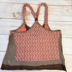 Brown & Pink Mixed Knit Racer Back Tank Top Funky People Boho Cottagecore XL Photo 7