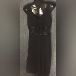 Robbie Bee  Dress Fit & Flare Sleeveless Lined Black V-Neck Size 8 Photo 3
