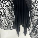 Olivia Matthews Dress Womens XL Black Leopard Velvet Burnout Handkerchief Hem Photo 6