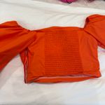 orange Tanya Taylor crop top with puffed sleeves Size 6 Photo 2