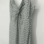 Abercrombie & Fitch Midi Slip Dress Green White Polka Dot Sleeveless Size S Photo 2