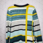 1901 Small  Abstract Plaid Button Front Cardigan Sweater Photo 9