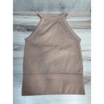 Free People Intimately XS/S Ribbed High Neck Tank Top Sleeveless Neutral Beige Photo 2