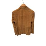 Newport News VTG Y2K Suede 2 Button Suede Jacket Coat 10 Cognac Lined Western Photo 3