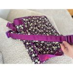 Vera Bradley Frill  Purple Black Floral Vinyl Coated Messenger School Bag Photo 5