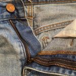 Madewell  blue denim high rise roll leg Mom shorts zip fly size 27 Photo 5