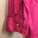 Old Navy Women’s The Boyfriend Shirt Hot Pink Long Sleeve Button-Up Photo 4