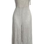 Audrey 3+1 S Small Jumpsuit Bibbed Overall Linen Cropped Sleeveless Boho Coastal Photo 0