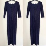 Adrianna Papell  Scalloped Lace Gown Dress Photo 7