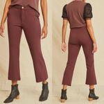Amour Vert ‎ Beatrice cropped flare pants maroon Photo 1