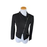 Disney Womens Beauty & The Beast Black Moto Asymmetrical Bomber Jacket - Sz M Photo 2