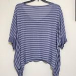 Seven7 stripe gray silver metallic top dolman sleeve Women’s Size 18 / 20 Photo 2