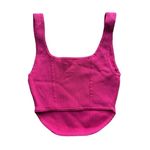Aritzia Babaton Sculpt Knit Bustier Tank In Fuchsia/Pink Photo 6